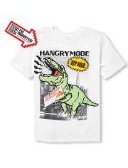 Camiseta con gráfico animado Hangry Dino para niños