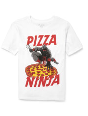 Camiseta gráfica Pizza Ninja para niños