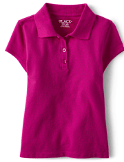 Girls Uniform Pique Polo - Plus