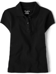 uniformes pour fille Ruffle Pique Polo - Plus