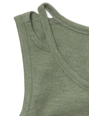 Girls Flip Sequin Cut Out Tank Top