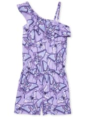 Mameluco de un hombro con mariposa para niñas