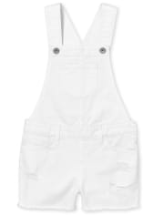 girls white shortalls