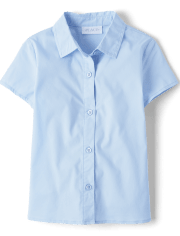Girls Uniform Poplin Button Down Shirt