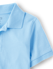 Polo de jersey suave de uniforme para niños