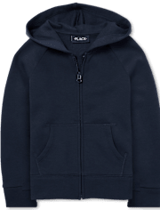 Sweat à capuche zippé Uniform French Terry pour fille