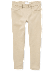 Girls Uniform Ponte Knit Pull On Jeggings - Plus