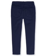 Girls Uniform Ponte Knit Pull On Jeggings - Plus