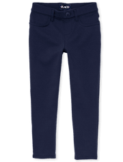 Girls Uniform Ponte Knit Pull On Jeggings - Plus