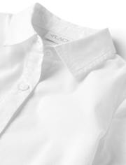 Girls Uniform Poplin Button Up Shirt - Plus