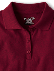 Polo de punto suave uniforme para niñas
