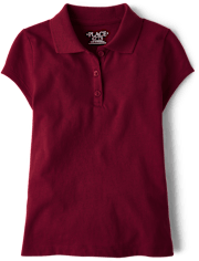 Polo de punto suave uniforme para niñas