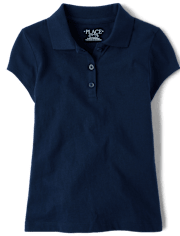 Polo de punto suave uniforme para niñas