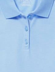 Girls Uniform Soft Stretch Pique Polo 5-Pack
