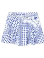 Jupe-short à imprimé mix and match pour bébés et petites filles