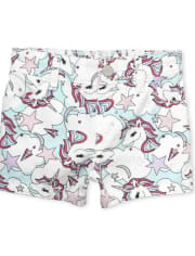 girls unicorn shorts