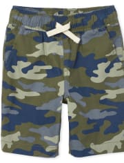 Short de jogging camouflage à enfiler pour garçon