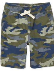 Boys Camo Pull On Jogger Shorts