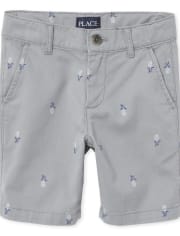 Shorts chinos con estampado de piña para niño