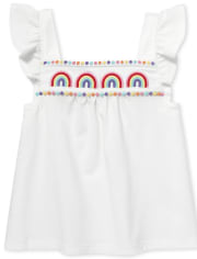 Baby And Toddler Girls Over The Rainbow Top