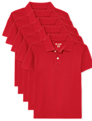 Kids Uniform Pique Polo 5-Pack