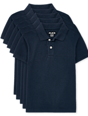 Lot de 5 polos uniformes en piqué pour garçon