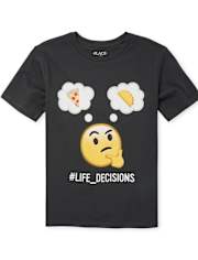 Boys Decisions Emoji Graphic Tee