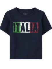 Camiseta gráfica de Italia para bebés y niños pequeños