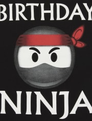Camiseta con gráfico Ninja de cumpleaños para niños