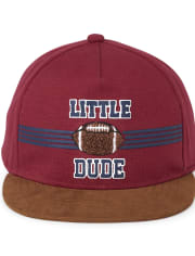 Toddler Boys Little Dude Football Baseball Hat