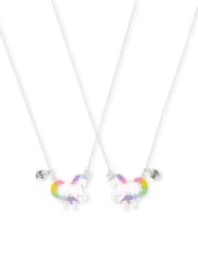 Girls Glitter Unicorn BFF Necklace 2-Pack