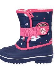 rainbow snow boots