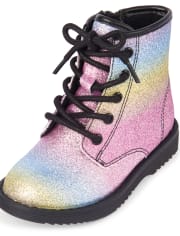 glitter lace up boots