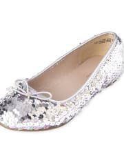 Girls Flip Sequin Ballet Flats