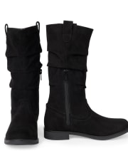 Piper 11578 Aubrey Slouch Ankle Boots New Black S48 Toddler Girls 