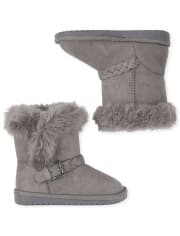 Toddler Girls Braided Boots