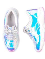 Girls Holographic Sneakers