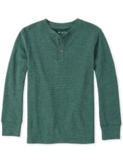 Boys Thermal Henley Top