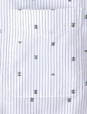 Camisa con botones de popelina a rayas Arrow para niños
