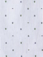 Camisa con botones de popelina a rayas Arrow para niños