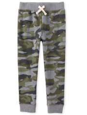 Pantalones deportivos de polar con camuflaje activo para bebés y niños pequeños