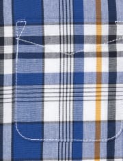 Baby And Toddler Boys Plaid Poplin Button Down Shirt