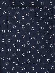 Camisa de botones de popelina con flechas para bebés y niños pequeños