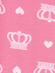 Pijamas de algodón ajustados de princesa para bebés y niñas pequeñas