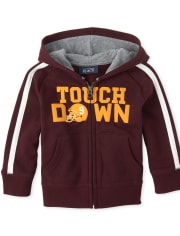 Baby And Toddler Boys Active Touch Down Fleece Zip Up Hoodie