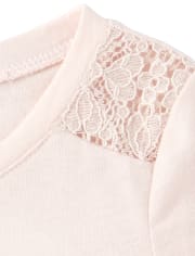 Baby And Toddler Girls Lace Embellished Top