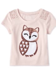 Baby And Toddler Girls Lace Embellished Top