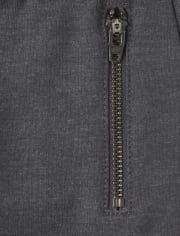 Girls Zip French Terry Pull On Jeggings