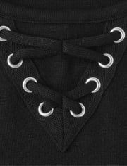 Haut pull léger à lacets pour fille