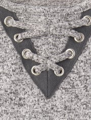 Haut pull léger à lacets pour fille